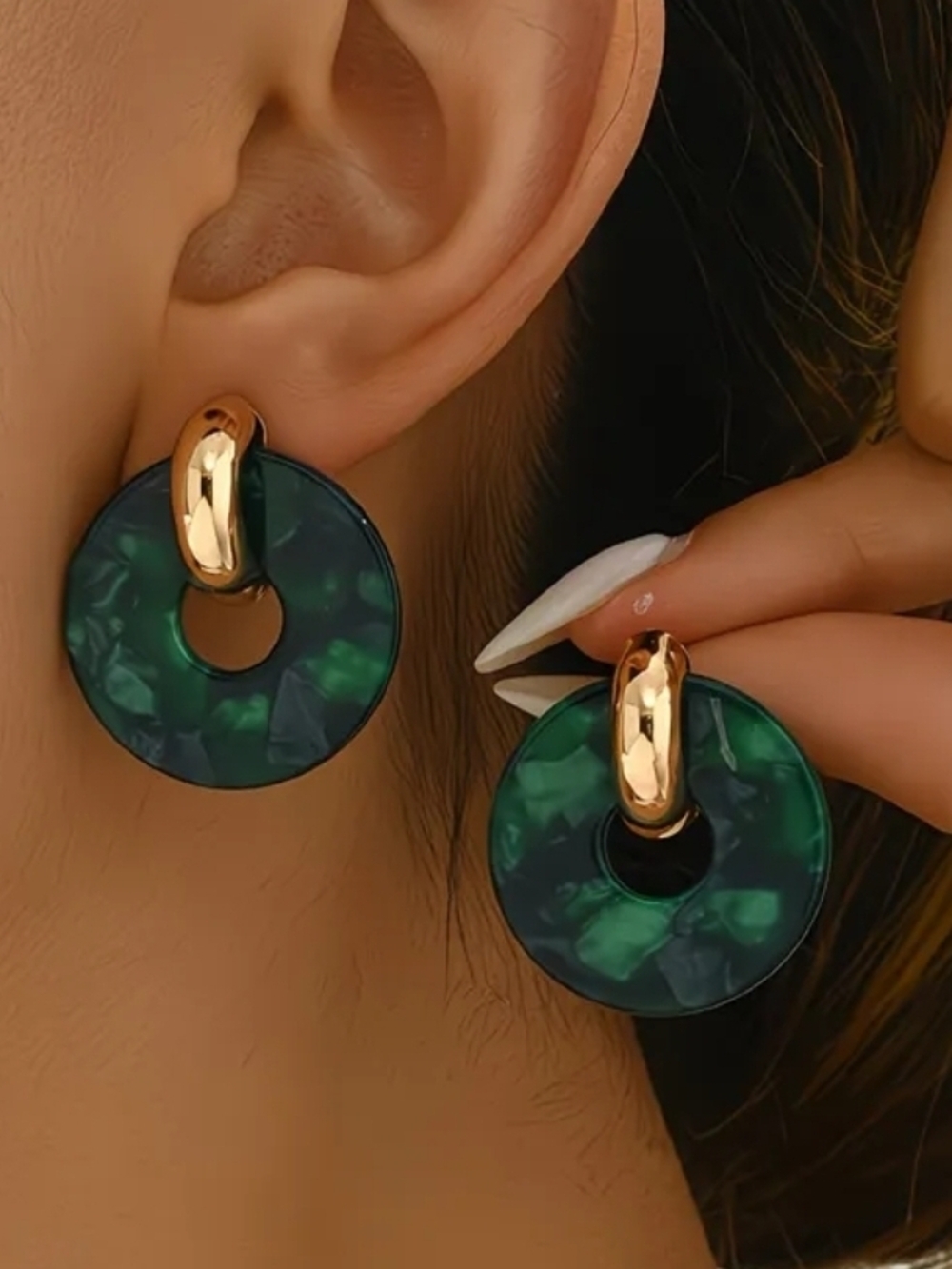 Acrylic Hoop Earrings